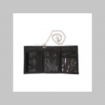 Anarchy smrtka / lebka  - Peňaženka s výšívaným logom so zapínaním na suchý zips s kovovou retiazkou a karabínkou na zaistenie